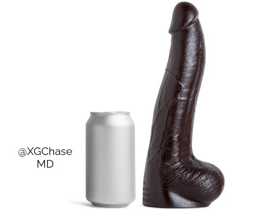 Dildo XG Chase Soft Dark Brown Vac L Mr Hankeys 