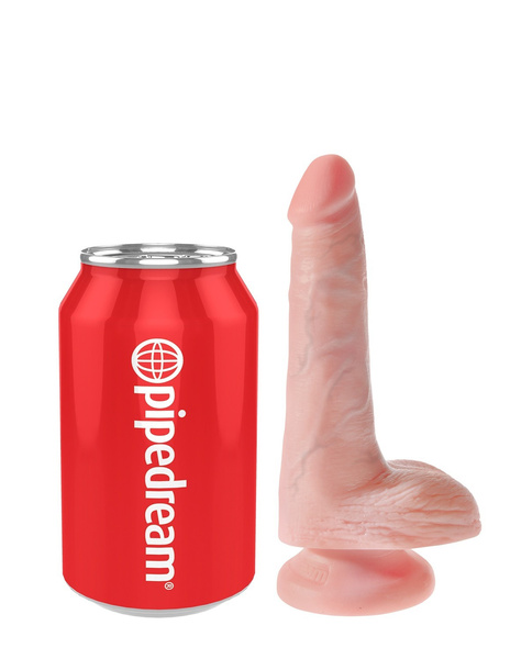 6' Cock With Balls Flesh Dildo Z Jądrami Cieliste 15Cm King Cock