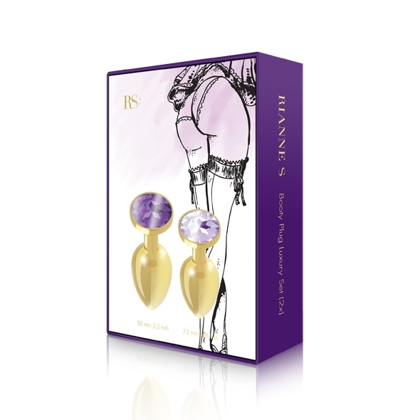 Rianne S Booty Plug Luxury Set of 2 Golden Plugs