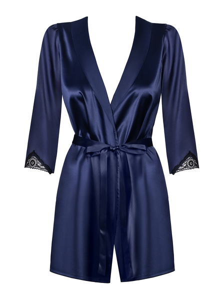 Obsessive Satinia navy blue robe S/M