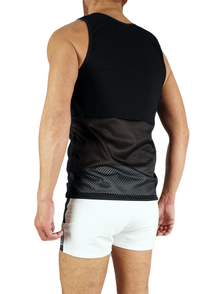 Bezrękawnik Mesh Tank Top Hung! Vers! Slut! Black XL Aasssoxx