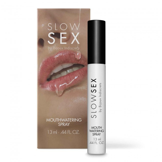 Sprej wzmacniający nawilżenie gardła Bijoux Indiscrets Slow Sex Mouth Watering Spray