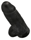 King Cock Chubby Black dildo z jądrami czarne