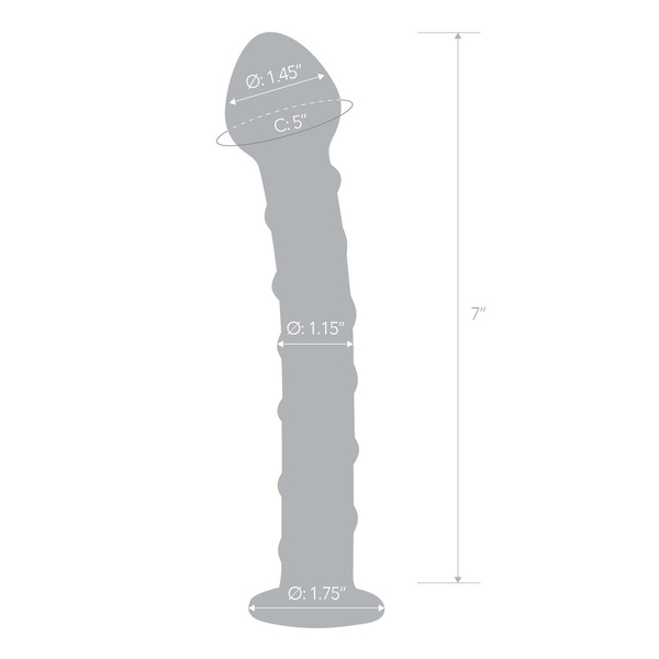 Ребристе Скляне Ділдо Mr. Swirly S Dildo Glas