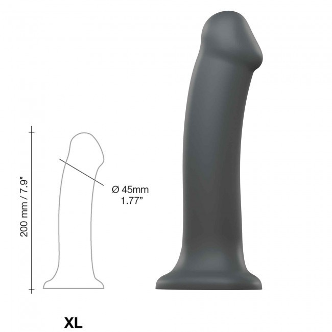 Dildo Strap-on-me Dildo Mono Density Matte XL Grey