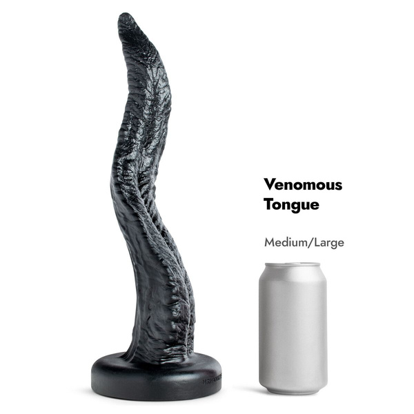 Dildo Venomous Tongue Soft Black Vac M/L Mr Hankeys 