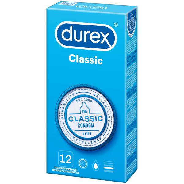 Durex Classic Latex Condoms 12 Pack