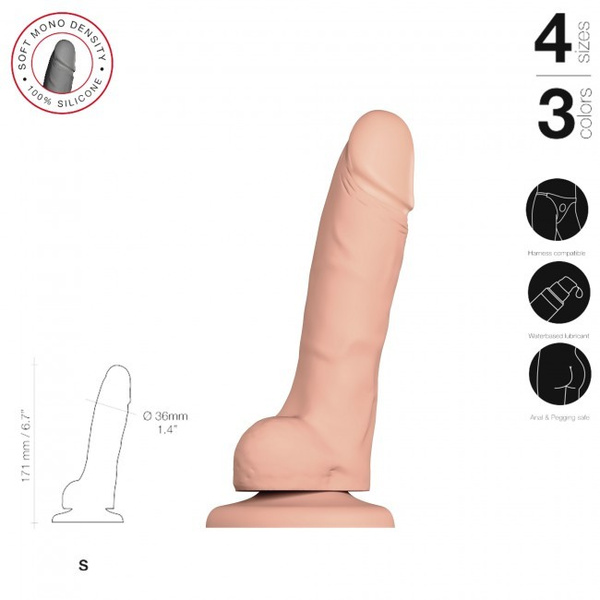 Дуже реалістичне ділдо з присоскою Soft Realistic Dildo S Vanilla Strap-on-me