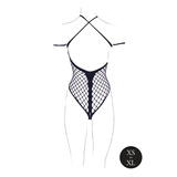 Боді Leda Xiii з перехрещеним вирізом чорне Os Le Désir