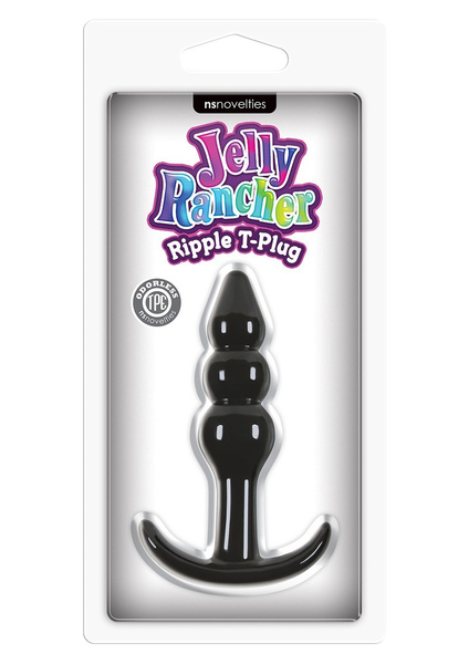 Jelly Rancher Ripple T-Plug Black anal plug