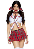 Kostium Uczennicy Miss Prep School Top And Skirt S/M Leg Avenue