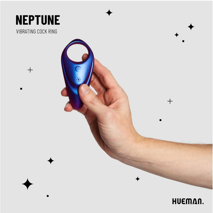 Hueman pierścień erekcyjny Neptune Vibrating Cock Ring + Remote