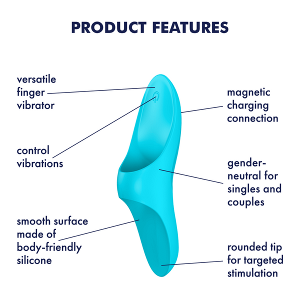 Вібратор на Палець Satisfyer Teaser Light Blue