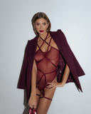 Promees Batty burgundy Body Harness