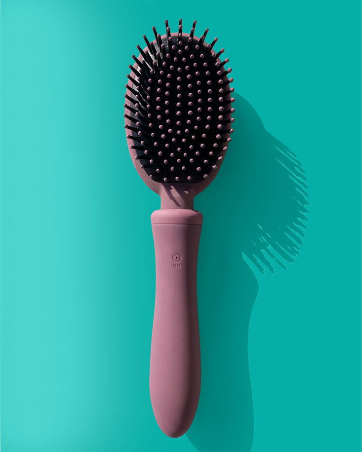 Vibraliss Vibrating Brush Rose Pudre hair brush