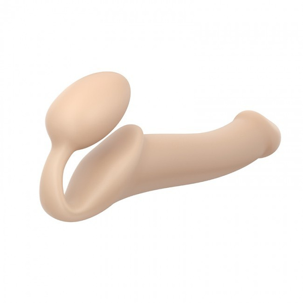 Podwójne Dildo Silicone Bendable Strap-On L Vanilla Strap-on-me