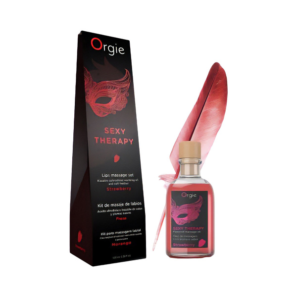 Масажне масло Lips Massage Kit Strawberry 100 Ml Orgie