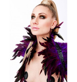 Шаль з пір'я Feather Shoulder Wrap Purple Kinky Diva