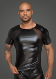 H056 Men's T-shirt made of powerwetlook with 3D net inserts XL