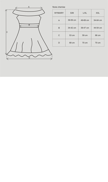 Корсетна бабидолл зі струнками Flores L/Xl Obsessive