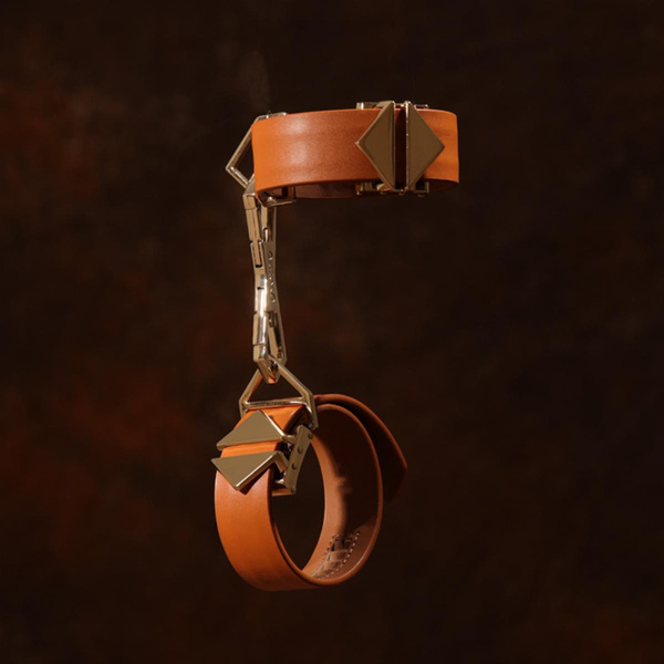 Наручники Ankle And Wrist Cuffs Set Brown LOCKINK