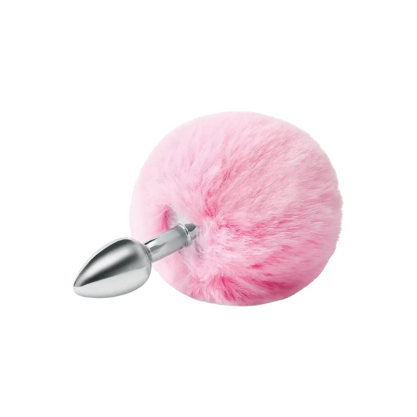 3-Calowa Metalowa Wtyczka Fluffy Bunny Pink Tail Whipsmart