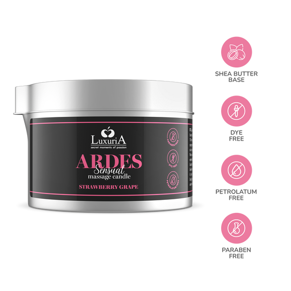 Luxuria Ardes Massage Candle Strawberry Grapes 80Ml IntimateLine