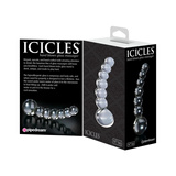 Luksusowy szklany masażer No.66 Transparent Icicles 