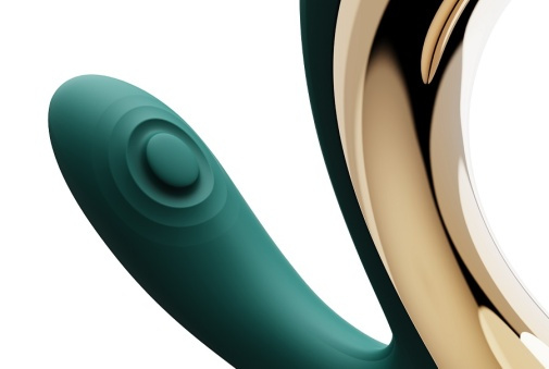 Вібратор для точки G зі стимулятором Talis Turquoise Green Zalo
