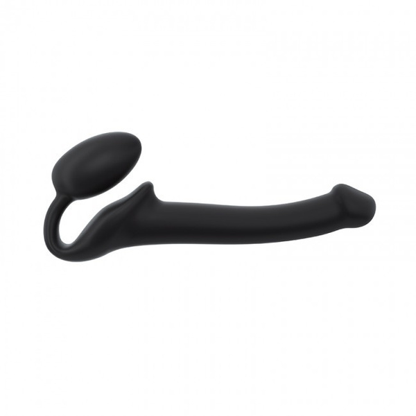 Double dildo Strap-on-me Silicone bendable strap-on S Black