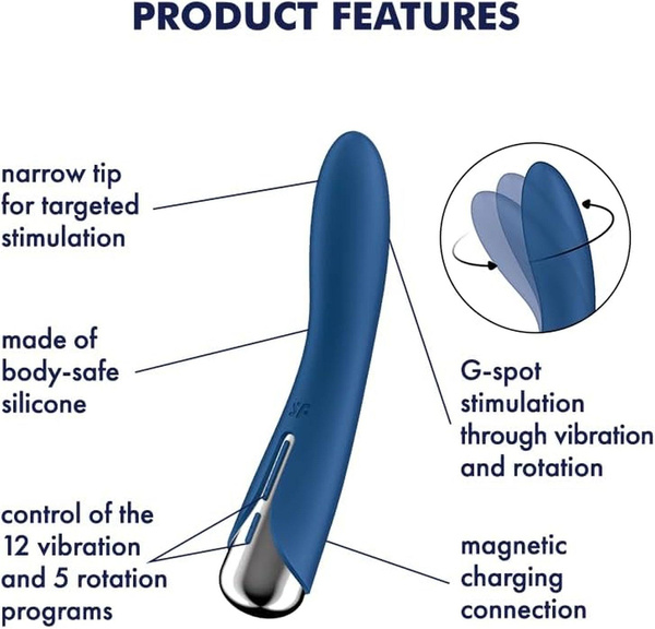 G-spot vibrator Spinning Vibe 1 Blue Satisfyer
