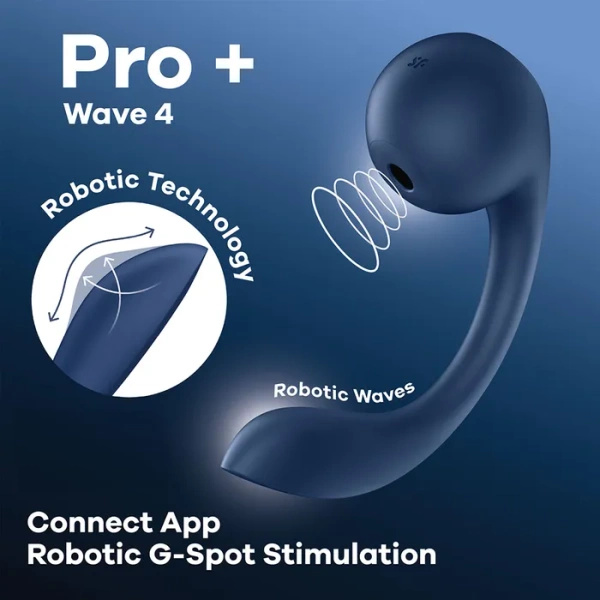 Вібратор Pro+ Wave 4 Connect App Dark Blue Satisfyer