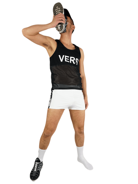 Mesh Tank Top Hung! Vers! Slut! Black XL Aasssoxx