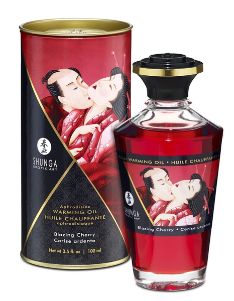 Shunga Aphrodisiac Warming Oil Blazing Cherry 100ml