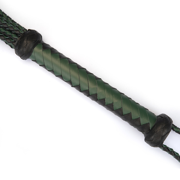 Pejcz Mossy Chic and Black Leather Cat O Nine Tails Whip Liebe Seele