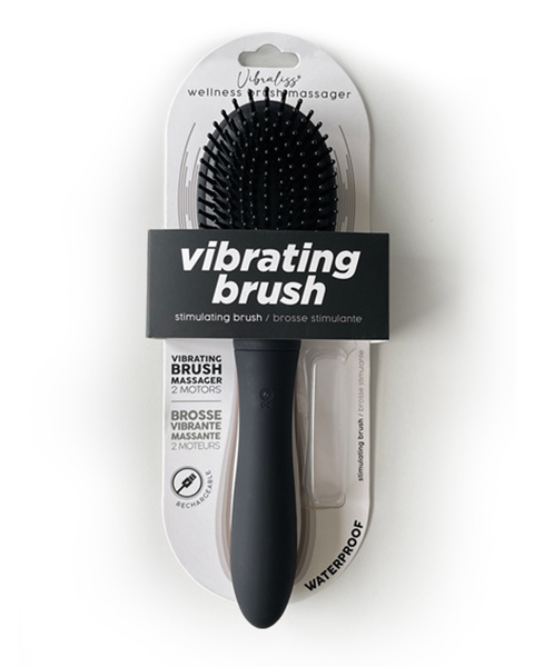 Вібруюча щітка для волосся Vibrating Brush Black Vibraliss