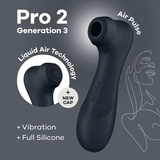 Stymulator łechtaczki Pro 2 Generation 3 with Liquid Air black Satisfyer