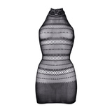 Sukienka Mini High Lace Neck Net Mini Dress Black Os Le Désir
