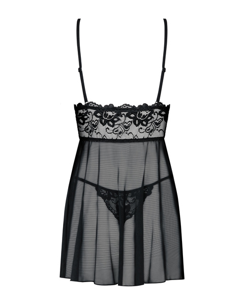Idillia Babydoll Czarna 2Xl/3Xl Obsessive