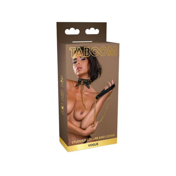 Нашийник зі шлеєю Vogue Studded Collar And Leash Taboom
