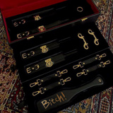 Zestaw Czarnych Skórzanych Akcesoriów Bdsm Upko Leather Kinky Tools Set Black UPKO