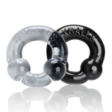 Zestaw pierścieni Ultraballs Cockring 2pcs Black + Clear Oxballs