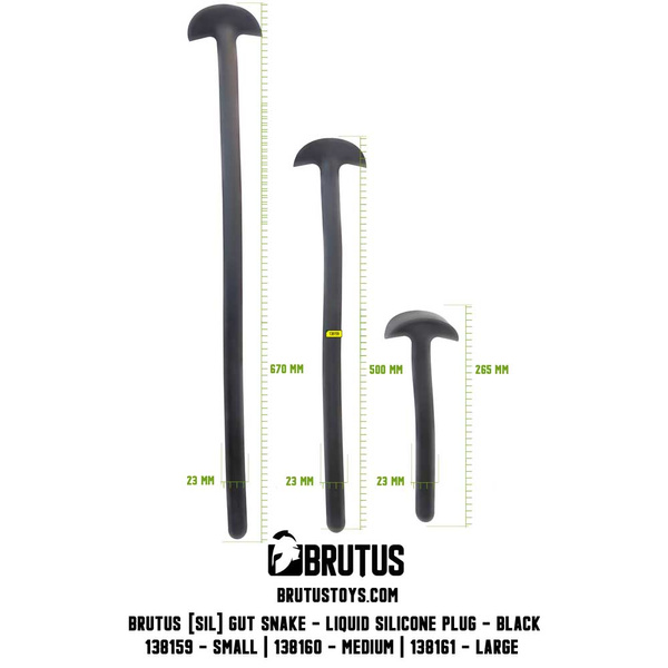 Анальна пробка Gut Snake Liquid Silicone Plug Black M Brutus