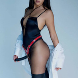 Упряжка Leatherette Harness Fabulous Red Glossy Strap-On-Me