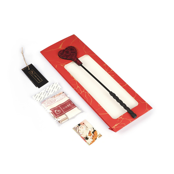 Liebe Seele Kinbaku Ukiyoe Red Rosy Leather Mini Crop