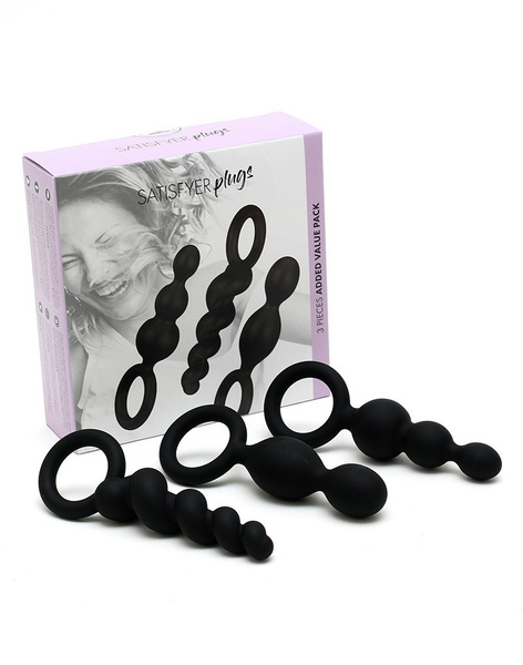 Zestaw korków analnych Satisfyer Booty Call Black