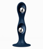 Dildo z wewnętrznymi kulkami Double Ball-R dark blue