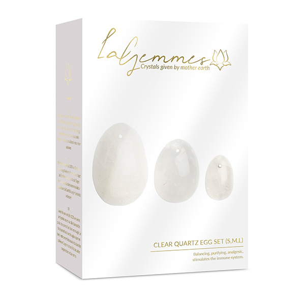 Yoni Egg Set Clear Quartz (L-M-S) La Gemmes