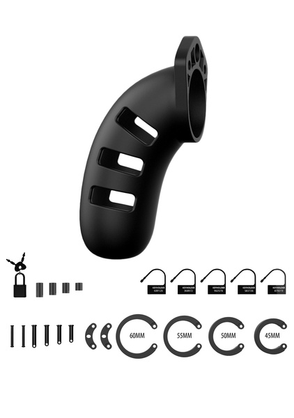 М’який Силіконовий Пояс Цнотливості Chastity Model 21 Silicone Cock Cage Black ManCage