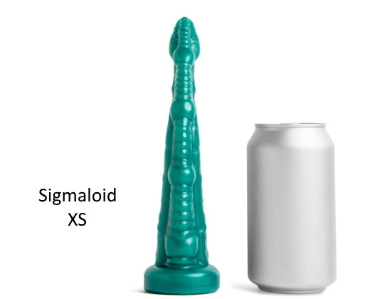 Fantazyjne Dildo Sigmaloid Med Metallic Green Vac Xs Mr Hankeys